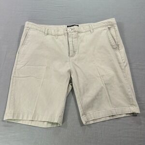 VINTAGE Members Only‎ Shorts Mens 38 Beige Chino 9" Inseam Casual Preppy Golf